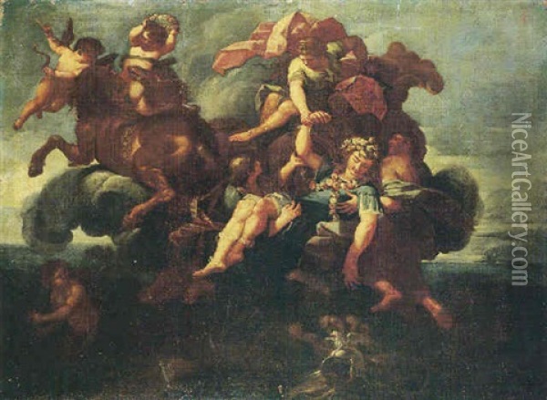 The Abduction Of Rinaldo Oil Painting - Giovanni Battista Lenardi