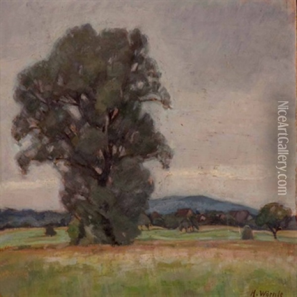 Landschaft Oil Painting - Hedwig Charlotte Wornle
