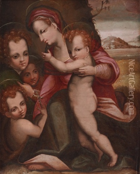 The Madonna With The Child Oil Painting - Andrea Del Sarto