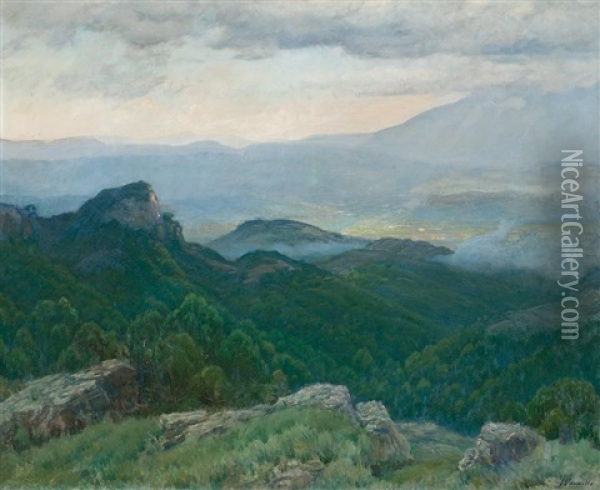 Paisaje De Montana Oil Painting - Joaquim Vancells y Vieta