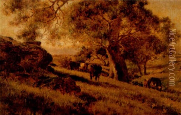 On The Toolern Creek Near Melton, Victoria Oil Painting - Jan Hendrik Scheltema