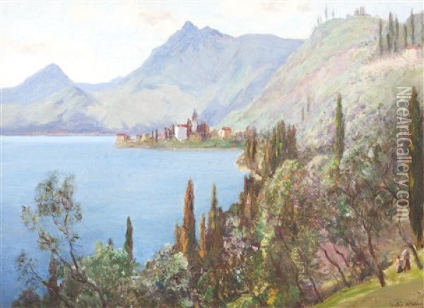 Lake Como Oil Painting - Walter McAdam