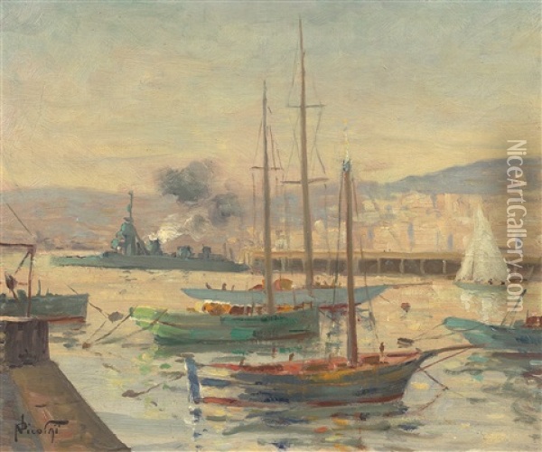 Le Port D'alger Oil Painting - Paul Nicolai