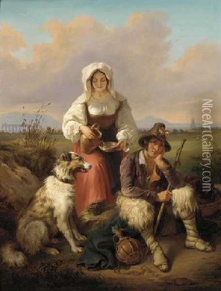 The Shepherd's Rest Oil Painting - Carl Fruhwirth