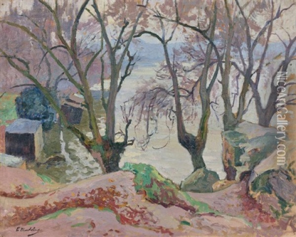 La Crue De L'erdre, Vers 1912 Oil Painting - Paul Madeline