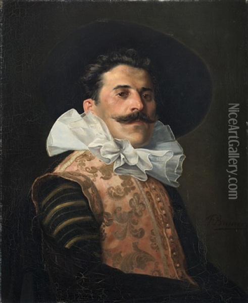 Ritratto Di Gentiluomo Oil Painting - Francois Brunery