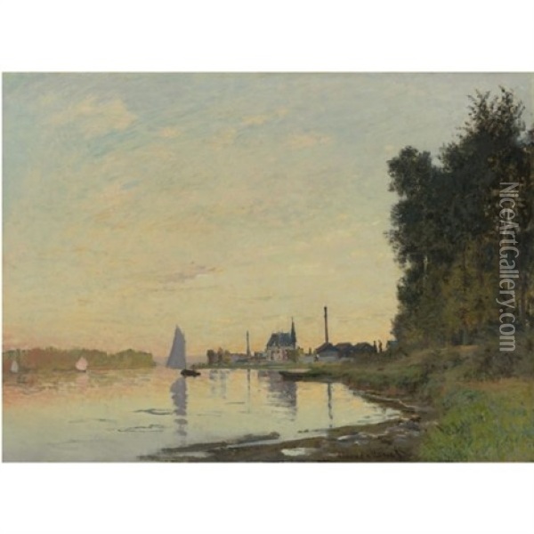 Argenteuil, Fin D'apres-midi Oil Painting - Claude Monet