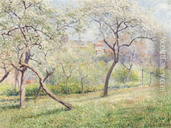 Orchard At Linkebeek Oil Painting - Rodolphe Paul Wytsman