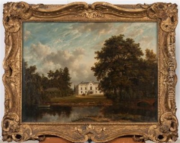 Marshalls House, Romford, The Property Of Rowland Stevenson Oil Painting - Patrick Nasmyth