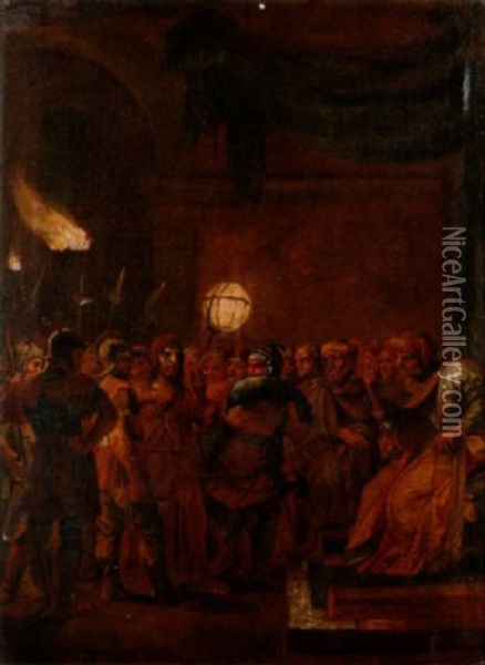 Christ Before Pilate Oil Painting - Felice Giani