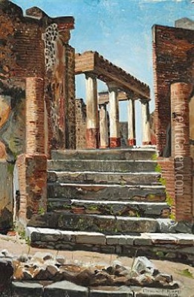 Villa Diomedes, Pompei Oil Painting - Josef Theodor Hansen