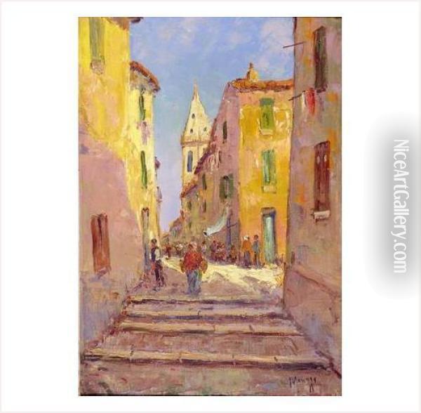 Escalier Dans La Medina Oil Painting - Vincent Manago