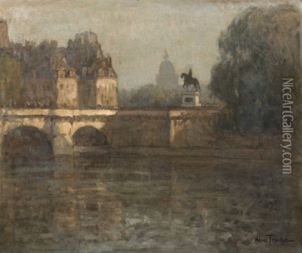 La Seine Au Pont-neuf Oil Painting - Louis Abel-Truchet