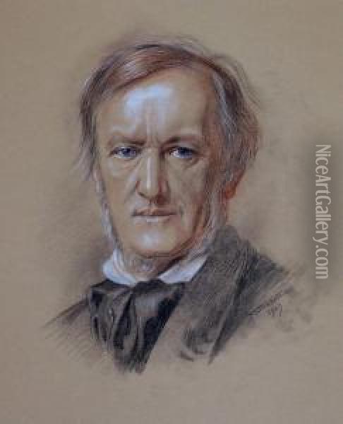 Bildnis Richard Wagner Oil Painting - Franz Stassen