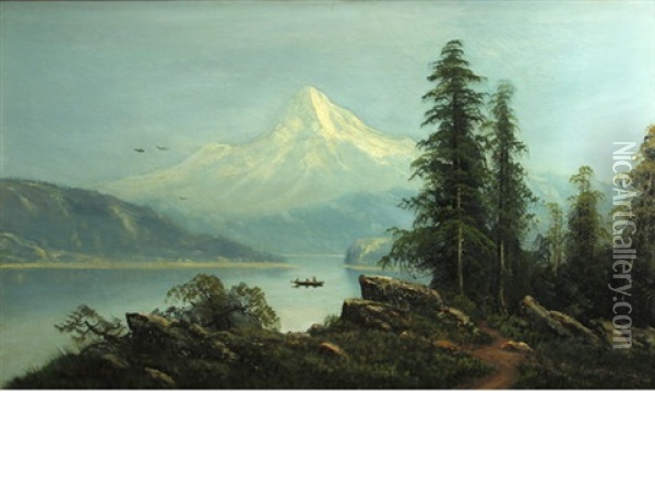 Mt. Shasta Oil Painting - Ransom Gillet Holdredge