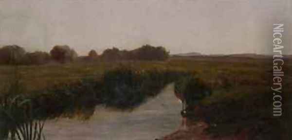Study of a Landscape Oil Painting - Frederick Trevelyan Goodall