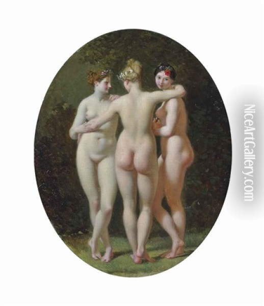 The Three Graces Oil Painting - Henri Regnault