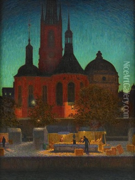 Riddarholmskyrkan - Stockholm Oil Painting - Pelle Svedlund