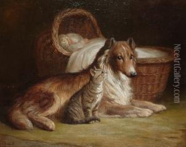 Best Of Friends Oil Painting - John Fitz Marshall