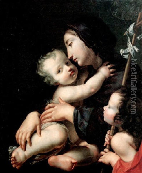 Maria Mit Kind Und Dem Johannesknaben Oil Painting - Cesare Dandini