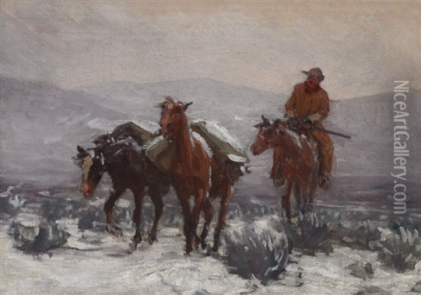 Winter Ride Oil Painting - Richard Lorenz