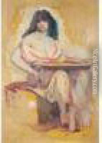 Salome, Etude Pour Le Tableau Actuellement Expose Au Metropolitan Museum De New York Oil Painting - Henri Alexandre Georges Regnault