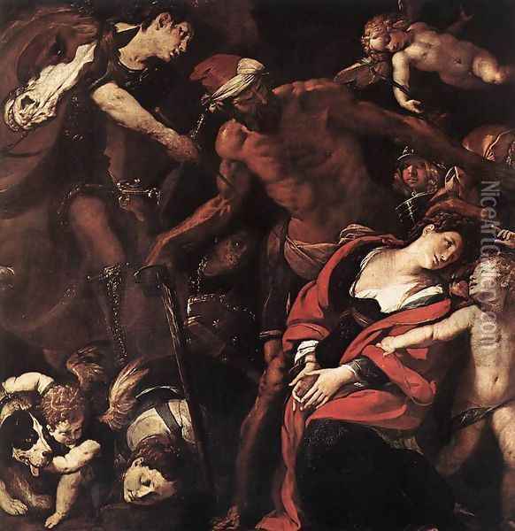 Martyrdom of Sts Seconda and Rufina 1620-25 Oil Painting - Pier Francesco Mazzuchelli (see Morazzone)