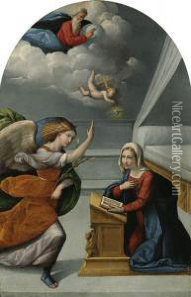 The Annunciation Oil Painting - Garofalo