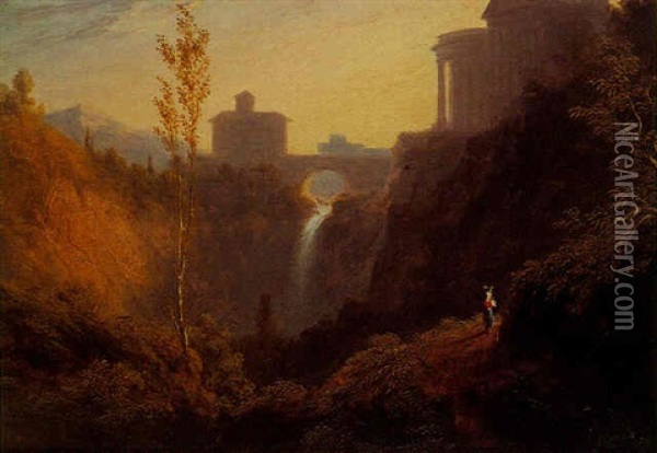 View Of Tivoli Oil Painting - James William Giles