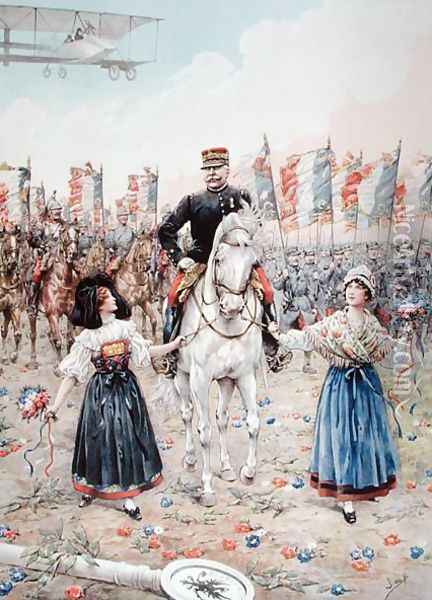 Marshal Ferdinand Foch 1851-1929 the Liberator Oil Painting - Jacques Onfray de Breville