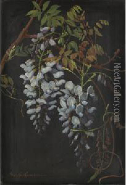 Wisteria Oil Painting - George Cochran Lambdin