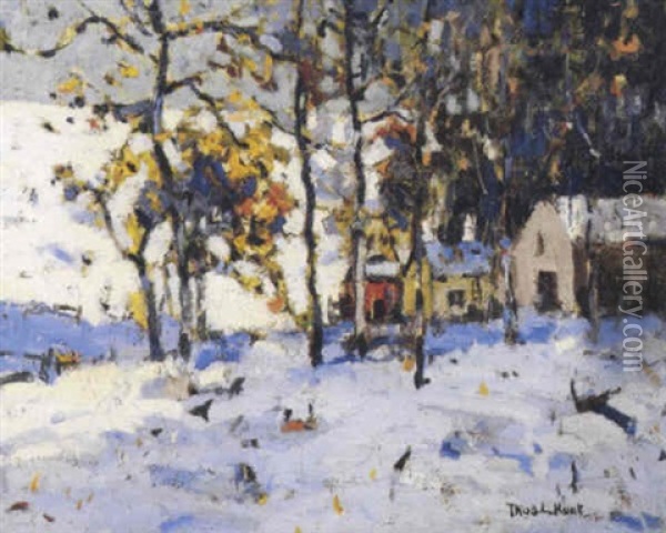 Winter Splendor Oil Painting - Thomas Lorraine Hunt