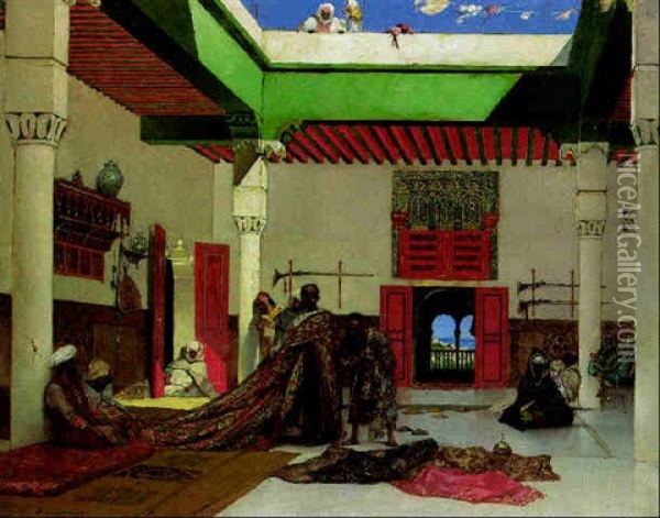 The Carpet Seller Oil Painting - Jean Joseph Benjamin Constant