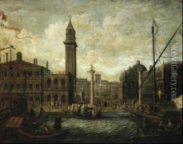 La Piazzetta Oil Painting - Jacob Peeters