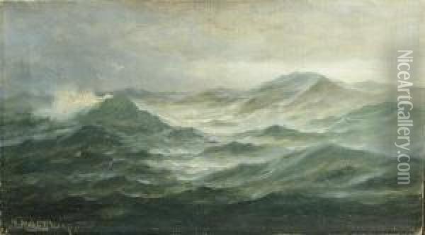 Stormy Sea Oil Painting - Nels Hagerup