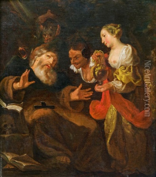 Die Versuchung Des Hl. Antonius Oil Painting - Johann Liss