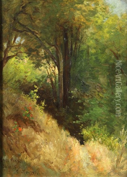 Deer Park, Marin County Oil Painting - Charles Albert Rogers