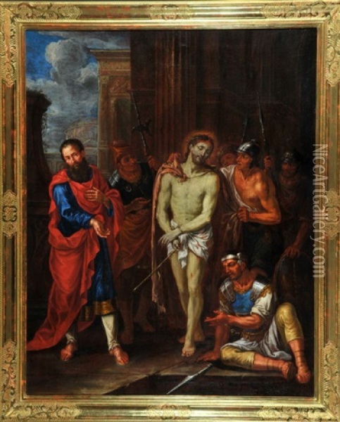 Die Verspottung Christi Oil Painting - Isaak Fisches the Elder