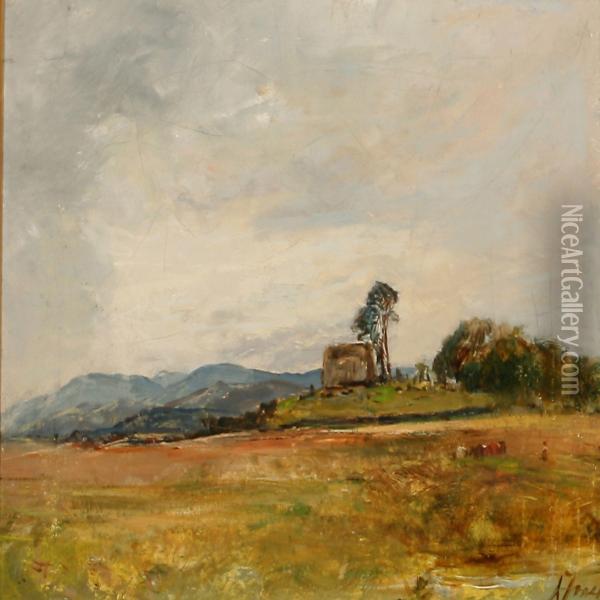 South African Landscape Oil Painting - Alexander Jnr. Fraser