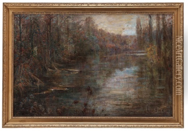 River Landscape Oil Painting - Julia Beck