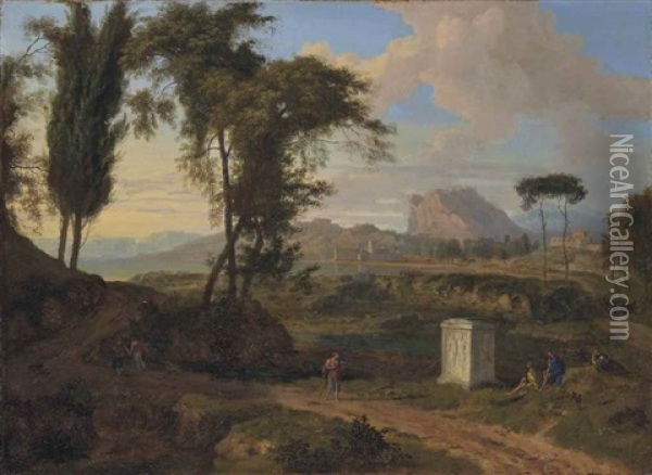 Paysage Antique Avec Un Tombeau Oil Painting - Pierre Henri de Valenciennes