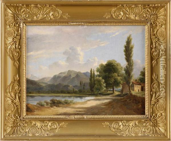 Jean Victor Bertin, Classical Landscape with Figures