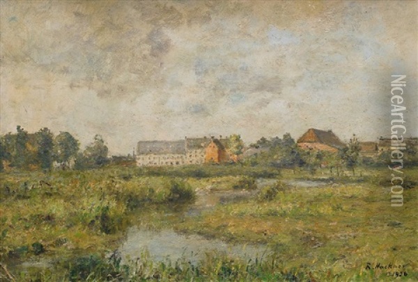 Wedeler Muhlenteich Oil Painting - Rudolf Hoeckner