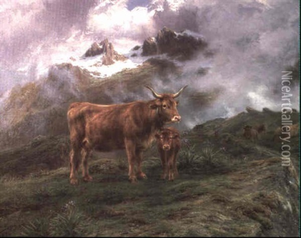 Highland Cattle Oil Painting - Rosa Bonheur