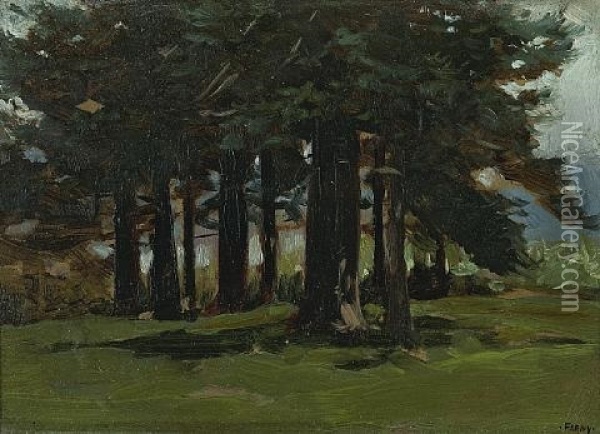 Stand Of Trees Oil Painting - Henry F. Farny