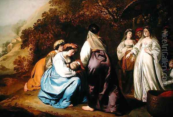 The Finding of Moses Oil Painting - Abraham van den Tempel