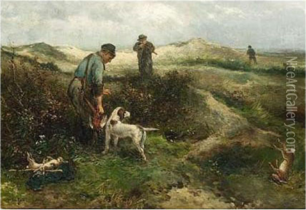 Hunters In The Dunes Oil Painting - Jan Mari Henri Ten Kate