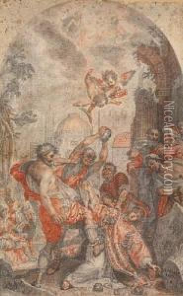 The Stoning Of Saint Steven<</b> Oil Painting - Lodovico Cardi Cigoli