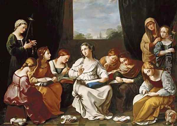 The Adolescence of the Virgin Oil Painting - Guido Reni