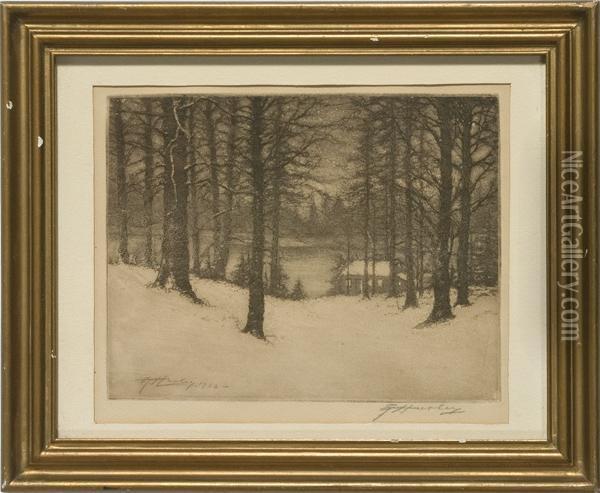 Winter Landscape Oil Painting - Edward Timothy Hurley